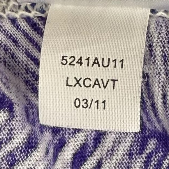 Aeropostale Women's Blue Purple Floral Ruffle Cami Top Small Spaghetti Strap - Picture 8 of 8